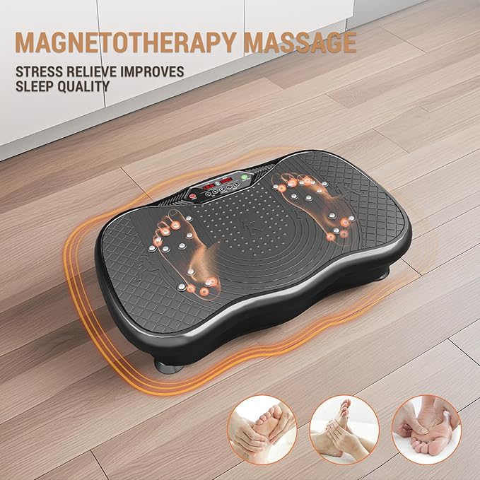 Vibration Plate Exercise Machine,Vibration Plate for Lymphatic Drainage,Whole Body Vibration Platform Portable Home for Weight Loss Muscle Toning & Fitness.-Ruum Studio Home