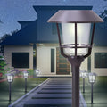 Solar LED Path Lights 4 Pack – 12 Lumens, Warm White, Oil-Rubbed Bronze, Solar Powered, Stainless Steel, Weather-Resistant for Garden, Walkway, Patio-Ruum Studio Home