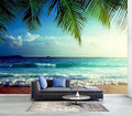 WFBHUA-Large Beach Scene Wallpaper Mural Dusk Waves Wall Murals for Bathroom Living Room Bedroom(Not Peel and Stick)-Ruum Studio Home