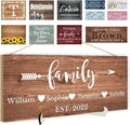 Custom Wood Sign Prsonalized Text Business Home Decor, Personalized Rustic Plaque Board Hanging Wooden Name Sign for Wall Art, Customized Signs Plank Decoration Gifts for Wedding Family Farmhouse Kitchen, Rectangle-Ruum Studio Home