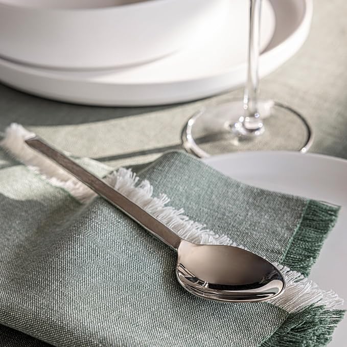 over&back 20pc Hand-Forged Flatware Cutlery Set - Comes with 4 Dinner Forks, 4 Salad Forks, 4 Dinner Knives, 4 Dinner Spoons, and 4 Teaspoons - Dishwasher-Safe - 18/8 Stainless Steel-Ruum Studio Home