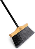 12” Upright Broom with 2 Piece Black Steel Threaded Handle-Ruum Studio Home