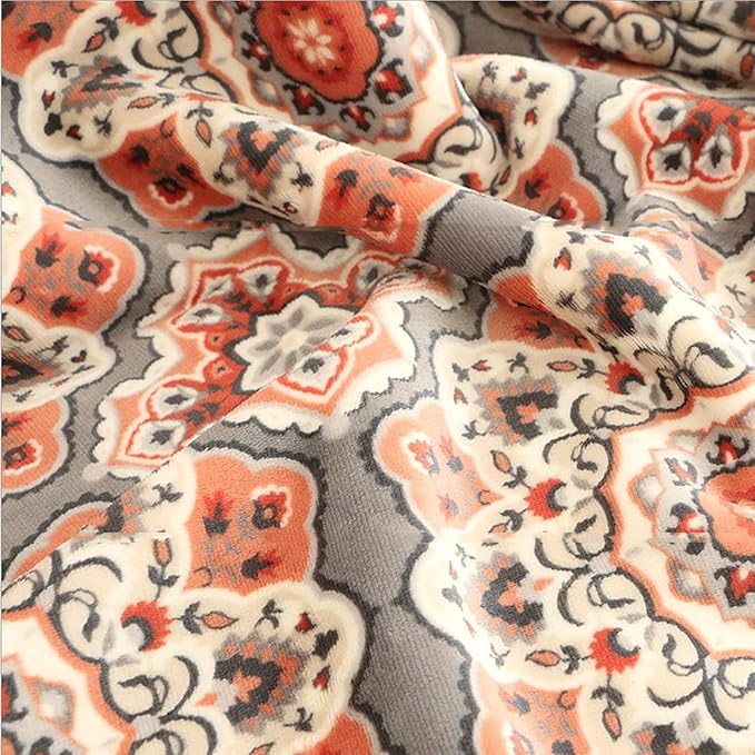 UKELER Floral Sherpa Bed Blanket King Size 90'' x 108'', Native American Cozy Warm Blanket for Bed/Couch/Sofa, Great Gift for Women's Day,Mother's Day,Father's Day,Thanksgiving,Christmas,Birthday-Ruum Studio Home