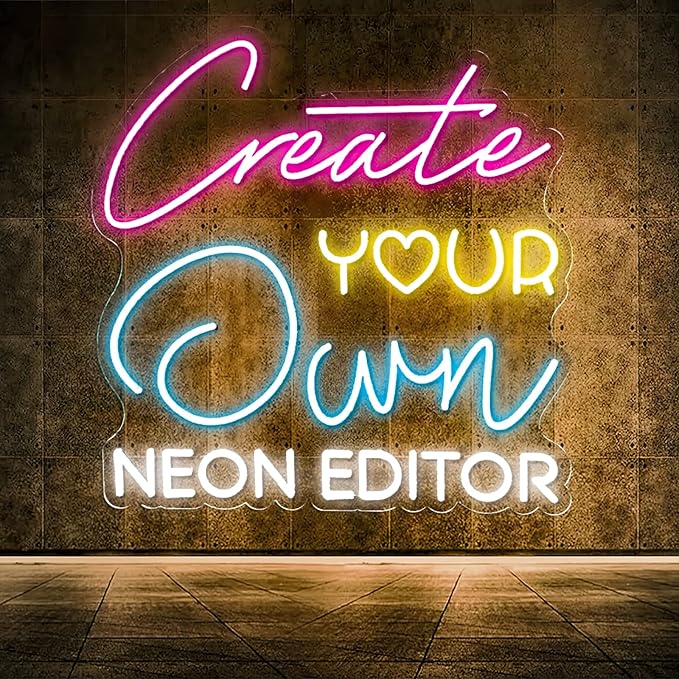 Custom Neon Signs for Wall Decor, CUSTOMNEON Personalized Neon Signs Customizable for Wedding Birthday Prom Party, Custom Neon Lights for Bedroom Bar Studio Beauty Salon Business Shop-Ruum Studio Home