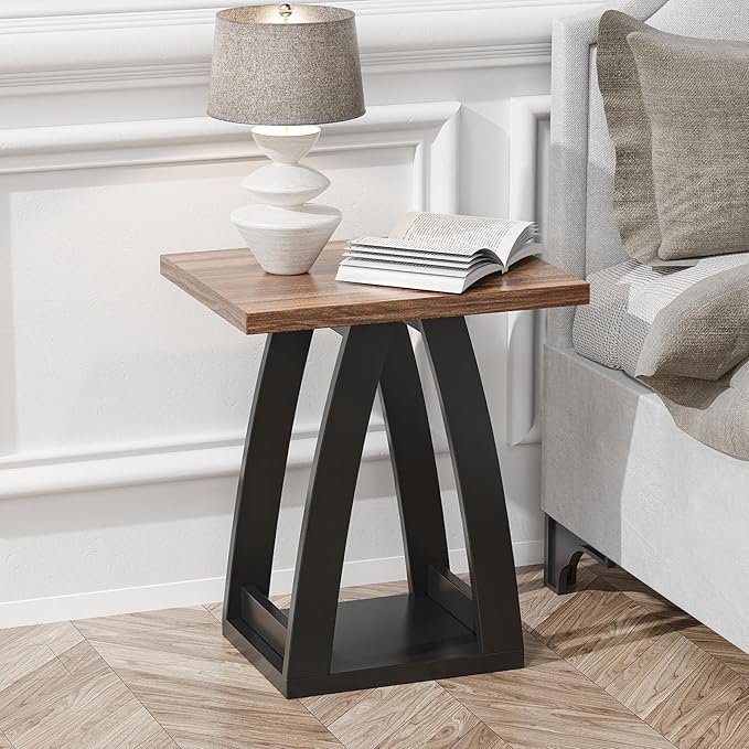 End Table, Side Table, Nightstand, Sofa Side Table with Shelf, Modern End Table for Living Room, Bedroom-Ruum Studio Home
