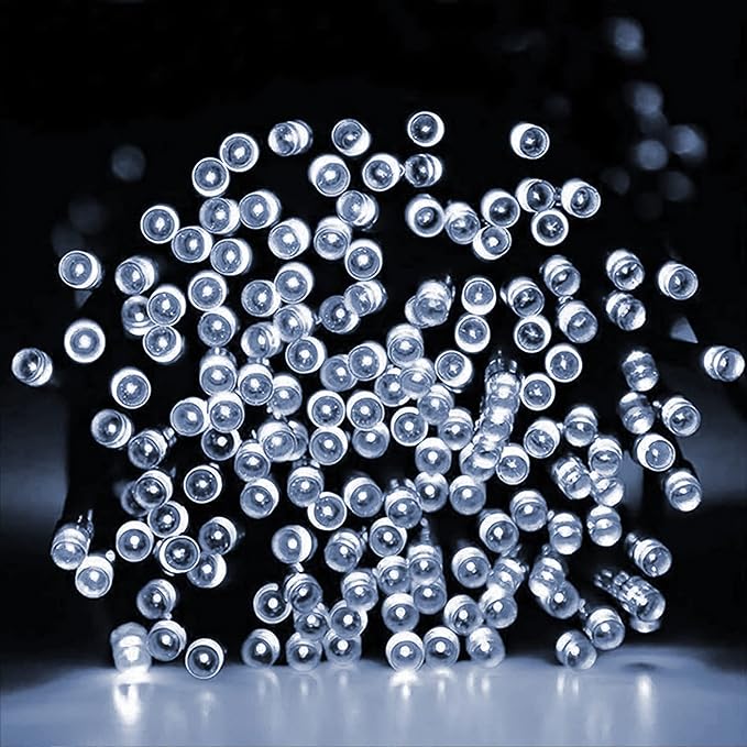 Dazzle Bright 300 LED Christmas String Lights, 100 FT Connectable Waterproof String Lights Green Wire with 8 Modes, Christmas Decorations for Indoor Outdoor Xmas Party Yard Garden (White)-Ruum Studio Home
