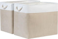 Bidtakay Storage Baskets for Shelves 17x12x15 in Beige Clothes Bins Storage for Closet Set of 2 Large Organization Baskets for Bedroom Blankets Dog Toy Basket Nursery Baby Baskets with Handles-Ruum Studio Home