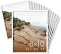 HAUS AND HUES 8x10 White Metal Picture Frames - Features Premium Aluminum, Vertical & Horizontal Hang, Shatterproof Plexiglass - Perfect for Home, Room, Office (8x10 in, White, Set of 15)-Ruum Studio Home