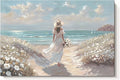 cozy country Beach Wall Art 36"x24" - Coastal Pictures Ocean Canvas Decor - Nautical Artwork Seascape Hand Painting for Girls Room, Sea House-Ruum Studio Home