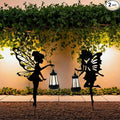 Solar Fairy Garden Decor Lights, 2 Packs, Metal Hanging Lanterns with Warm Solar Glow – Exquisite Gifts for Women, Mom, Friends (Fairy Hanging Lantern)-Ruum Studio Home
