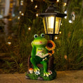 mopha Solar Garden Statues Frog Decor wth Lanterns - 12.5'' Figurines Decorations for Patio Yard Lawn Ornaments Gifts for Christmas Birthday Easter Housewarming-Ruum Studio Home