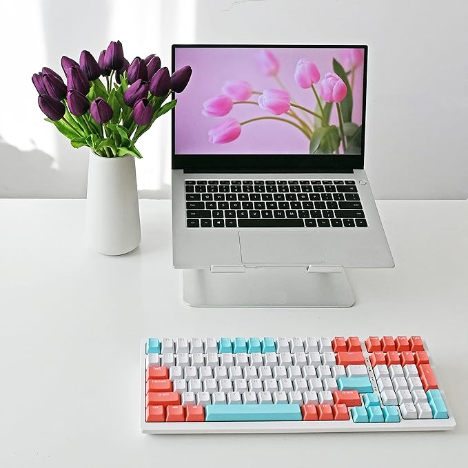 Mandy's Artificial Tulips 20 Stems Grape Purple PU Faux Flowers for Wedding Home Decor 13.5 Inch-Ruum Studio Home