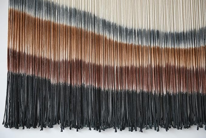 Flber Macrame Wall Hanging Macrame Wall Decor Large-Scale Tie-Dye Tapestry Living Home Room Wall Decor 57" Wx 35" L-Ruum Studio Home