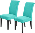 Joccun Chair Covers for Dining Room Set of 2, Dining Chair Slipcovers Stretch Dining Room Chair Covers Seat Protector,Washable Parsons Chair Cover for Home,Hotel(Turquoise,2 Pack)-Ruum Studio Home
