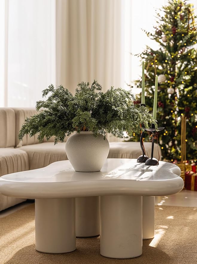 MISSPIN 12 Pcs 21.5 Inches Christmas Cedar Branches, Cedar Artificial Christmas Branches DIY Crafts Faux for Xmas Indoor Outdoor Home Decor-Ruum Studio Home