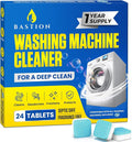 Washing Machine Cleaner Tablets 24 pack Powerful Descaler -Deep Cleaning for HE Front Loader & Top Load Washer Septic Safe Eco-Friendly Deodorizer Clean Drum & Laundry Tub Seal- Year's Supply-Ruum Studio Home