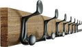 SKOLOO 43-Inch Wood Burnt Coat Rack Wall Mount with 8 Triple Hooks - Ideal for Family Entrances, Classrooms, and Pet Supplies Storage - Perfect Coat Hooks for Wall-Ruum Studio Home