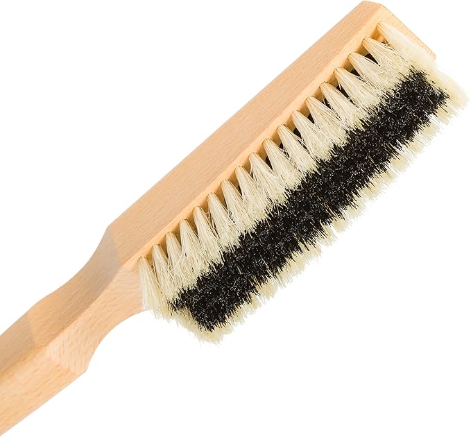 REDECKER Natural Pig Bristle Cashmere Brush with Oiled Beechwood Handle, 10-Inches Long, Two Layers of Bristles for Gentle and Thorough Cleaning, Made in Germany - Pig Bristle Brush-Ruum Studio Home