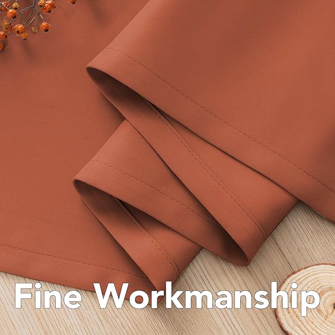 H.VERSAILTEX Holiday Decor Thermal Insulated Blackout Curtains for Bedroom Room Darkening Nursery/Baby Care Curtains,Grommet Panels, 52 by 84 - Inch - Orange - Set of 2-Ruum Studio Home