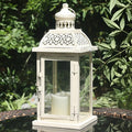 DECORKEY Lantern Decorative Indoor&Outdoor, 14.4'' Large Metal Candle Lanterns, Vintage Hanging Candle Holders Farmhouse Shelf Wedding Front Porch Patio Decor, Halloween Christmas Decorations for Home-Ruum Studio Home