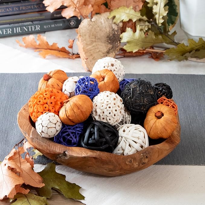 ANDALUCA Decorative Balls Halloween Bowl Filler Home Decor (Purple Orange)-Ruum Studio Home