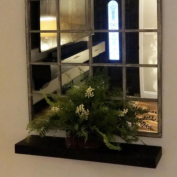 joelsantiques - 36 Inch Wooden Floating Shelves for Wall - 36x8x2 in - Made of Natural Wood - Heavy Duty Rustic Wall Shelves for Bedroom - Perfect for Living Room, Kitchen - Black-Ruum Studio Home