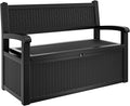YITAHOME 70 Gallon Storage Bench Deck Box, Lockable Patio Bench, Waterproof Outdoor Pool Deck Storage for Patio Cushions, Garden Tools and Pool Supplies, Black-Ruum Studio Home