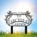 Personalized Metal Garden Sign with Stake, Custom Garden Decor for Outdoor, Custom Family Name Sign, Patio Decorations, Lawn Art, Farmhouse Decorative, Housewarming Gift (CstmDesign3)-Ruum Studio Home
