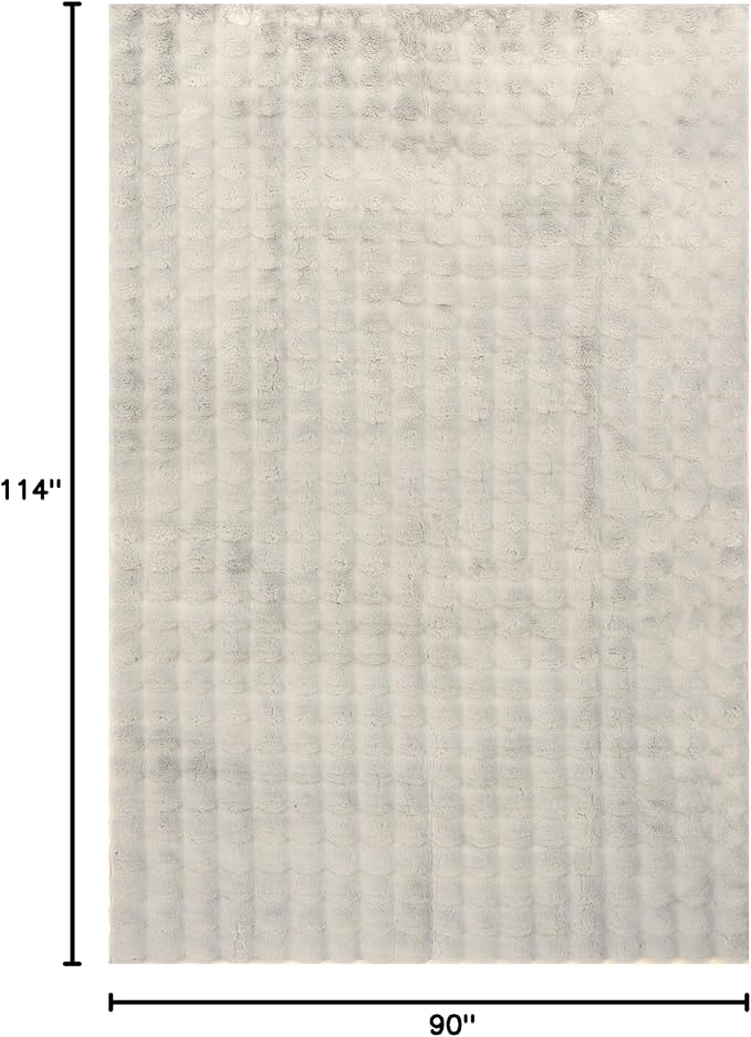 nuLOOM 7'6" x 9'6" Cozy Plush Area Rug, Machine Washable, Non-Slip, Soft Fluffy Shag Carpet for Living Room Bedroom Kids Room Nursery Home Decor, Jeni Grey-Ruum Studio Home