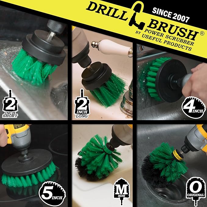 Cleaning Supplies - Kitchen Accessories - The Ultimate Kitchen Drill Brush Attachment Kit - Crock Pot - Cast Iron Skillet - Countertops - Cooktop - Oven - Sink - Backsplash - Trash Can – Flooring-Ruum Studio Home