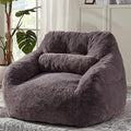 Bean Bag Chair for Adults with Pillow,Oversized Bean Bag Couch Chairs for Adults,Giant Lazy Couch Sofa Chairs with Filler,Large Reading Chair for Living Room Bedroom,Dark Gray-Ruum Studio Home