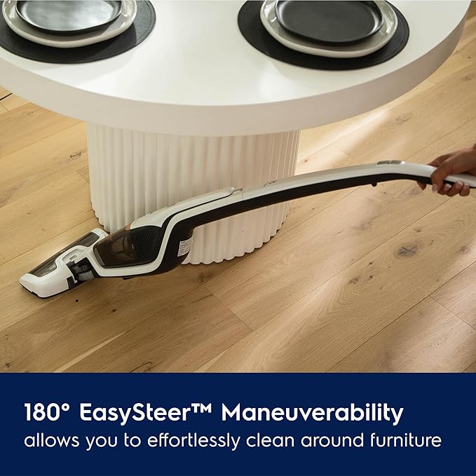 Electrolux Ergorapido Cordless 2-in-1 Vacuum Cleaner with High Suction Power and 180-Degree EasySteer Mobility, 48-Minute Run Time, 2 Power Modes, Satin White-Ruum Studio Home