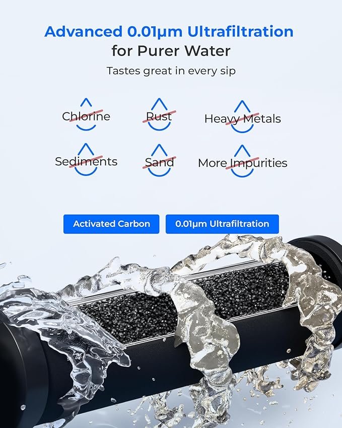 [New Upgraded Ultrafiltration] Waterdrop Black Water Filter, Replacement for Berkey® BB9-2® Black Purification Elements, Berkey® Gravity Water Filter System, 2 Pack-Ruum Studio Home