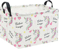 HIYAGON Rectangular Unicorn Basket Gift Baskets Empty Cute Storage Bin with Handles Nursery Room Decor(Unicorn)-Ruum Studio Home