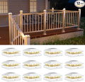 VOLISUN 4x4 Solar Post Cap Light 12pack,Solar Fence - Cap Lights Outdoor Waterproof for Wooden/Vinyl Post,White Deck Post Cap Light Solar Powered with Warm White for Garden/Patio/Porch-Ruum Studio Home
