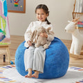 Hobestluk 2.5FT Bean Bag Chair Beanbags Small Bean Bag Chair with Filler Included Teardrop Bean Bag with Removable Cover for Bedroom Living Room (Small, Blue)-Ruum Studio Home