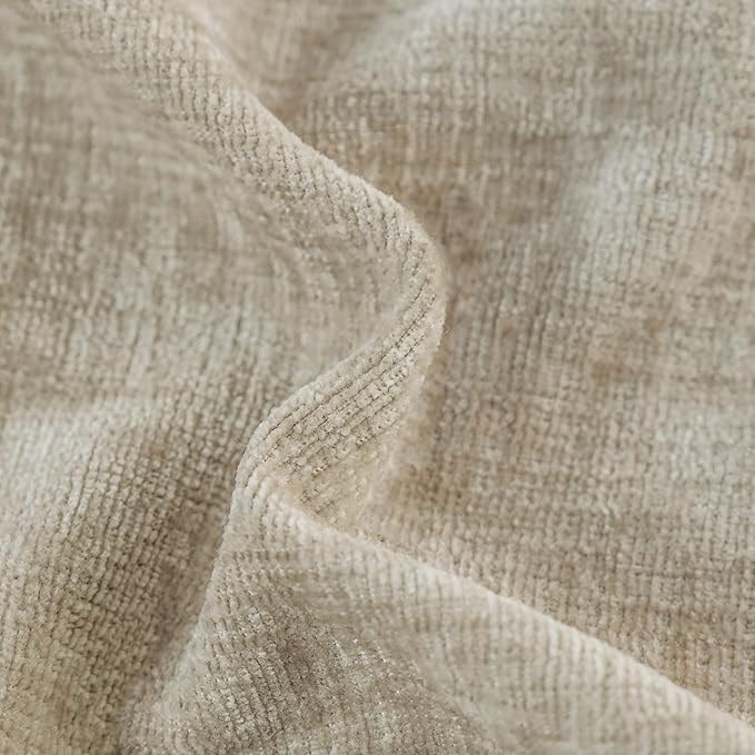 CaliTime Throw Pillow Covers Decorative 22 X 22 Inches Pack of 2 Cozy Chenille Cushion Cases for Couch Sofa Bed Living Room Home Light Taupe-Ruum Studio Home