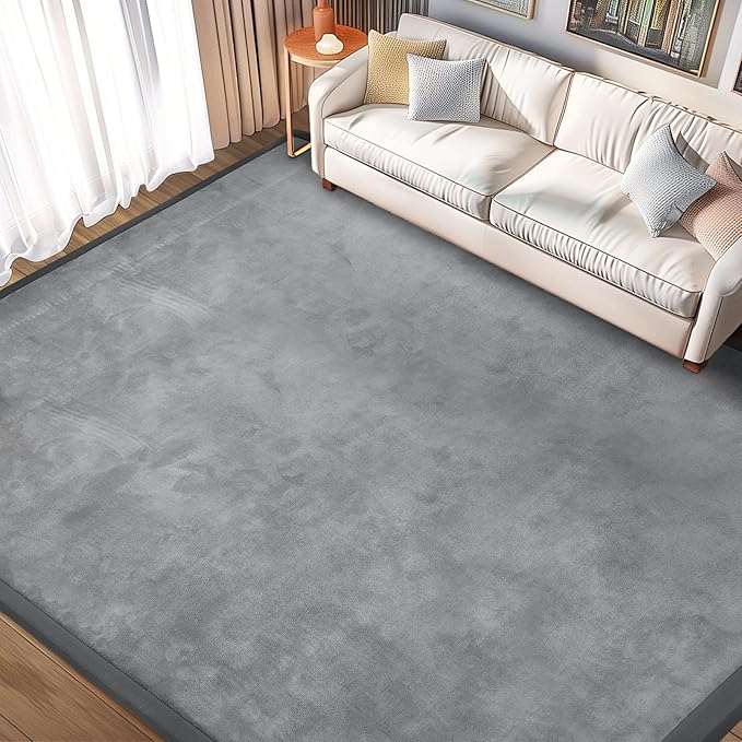 Baby Play Mat 1.2" Thick Memory Foam Nursery Rug Area Rug, 13’1” X 6’7” Yoga Mat Playmat Crawling Mat for Baby,Toddlers, Infants, Kids,Floor Mat Tatami Mat for Living Room with Non-Slip(Grey)-Ruum Studio Home