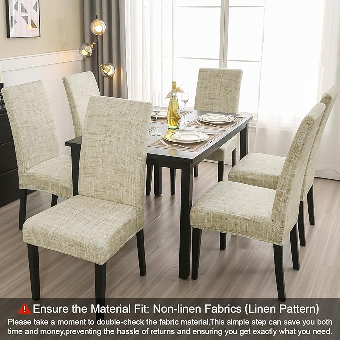 JQinHome Pattern Chair Covers Pack of 12,High Stretch Removable Washable Parsons Chair Slipcover for Home Party Hotel Wedding Ceremony (Stripe Pattern,12PCS)-Ruum Studio Home