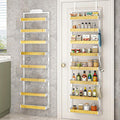 bukfen Over the Door Pantry Organizer 8-Tier Adjustable Basket Kitchen Pantry Door Organization and Storage, 2 in 1 Wall Mount or Hanging Heavy-Duty Metal Hanging Kitchen Spice Rack-Ruum Studio Home