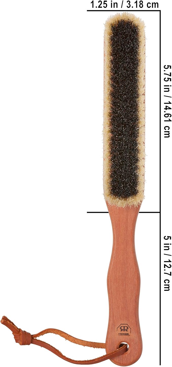 REDECKER Natural Pig Bristle Cashmere Brush with Oiled Pearwood Handle, 10-3/8 inches, Two Layers of Cashmere Brush to Remove Pilling, Made in Germany - Kent Clothes Brush-Ruum Studio Home