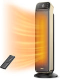 Dreo Space Heater Indoor, 25" 11.5ft/s Fast Portable Room Heater with Remote and Thermostat, 3 Modes, Overheating & Tip-Over Protection, Electric Heaters for Indoor Use Large Room, Bedroom, Gold-Ruum Studio Home