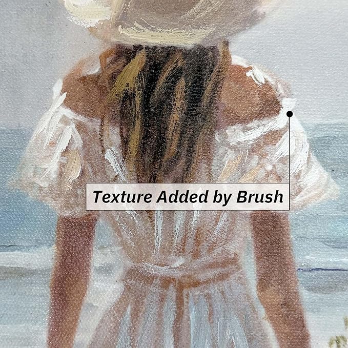 cozy country Beach Wall Art 36"x24" - Coastal Pictures Ocean Canvas Decor - Nautical Artwork Seascape Hand Painting for Girls Room, Sea House-Ruum Studio Home