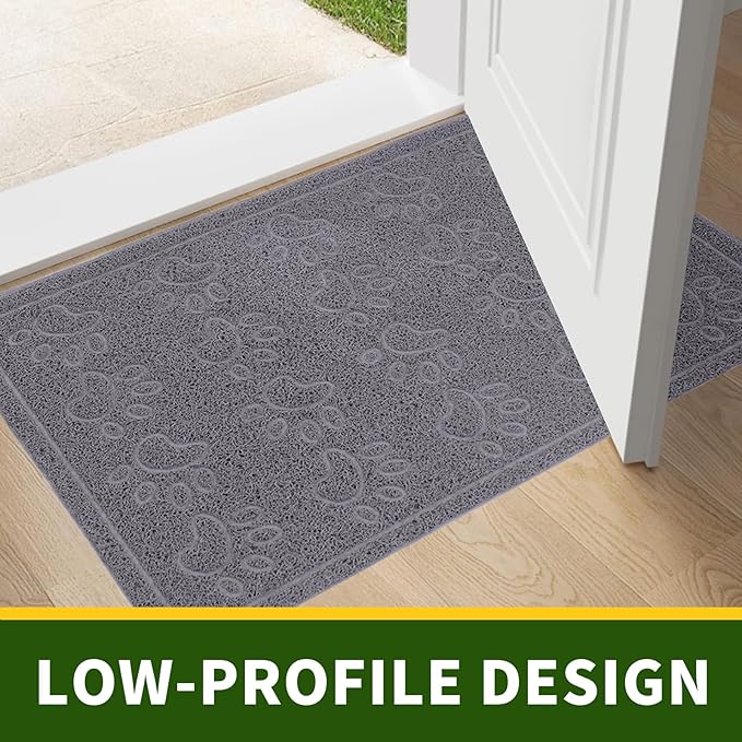 Door Mat Home Welcome Mats Outdoor and Indoor, Heavy-Duty Low-Profile Non-Slip Front Welcome Mat for Home Entrance, Outside Entry, Yard, Floor, Patio (Grey, 36x24)-Ruum Studio Home