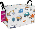 Rectangular Storage Basket Fabric Organizer Bin for Toys,Books,Clothes,Gifts,Pets-Perfect for Home,Office,Nursery,Dorm,Shelf(Rec-Vehicles)-Ruum Studio Home
