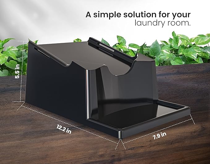 TidyFriend No-Spill 2 Pk Liquid Laundry Detergent Dispenser Holder, Laundry Soap Dispenser Holder with Drip Tray for Laundry Room Organization (No Strap, Black)-Ruum Studio Home