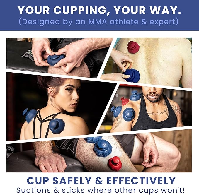 Cupping Therapy Set – Cupping Kit for Massage Therapy – Silicone Cups – Massage Cups – Smart Cupping for Fascia and Myofascial Release (Large, Blue)-Ruum Studio Home