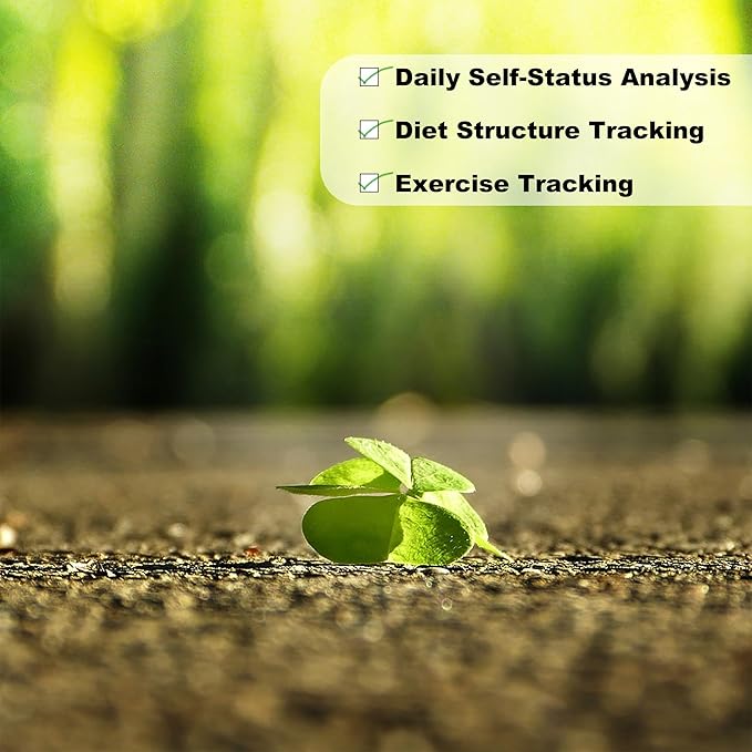 Wellness Planner & Fitness Log - Daily Diet & Health Journal with Weight Loss, Wellness Journal Notebook for Tracking Fitness, Sleep, Nutrition, Meal, Habits, A5(5.8 x 8.6 inch) (Black Silvery)-Ruum Studio Home