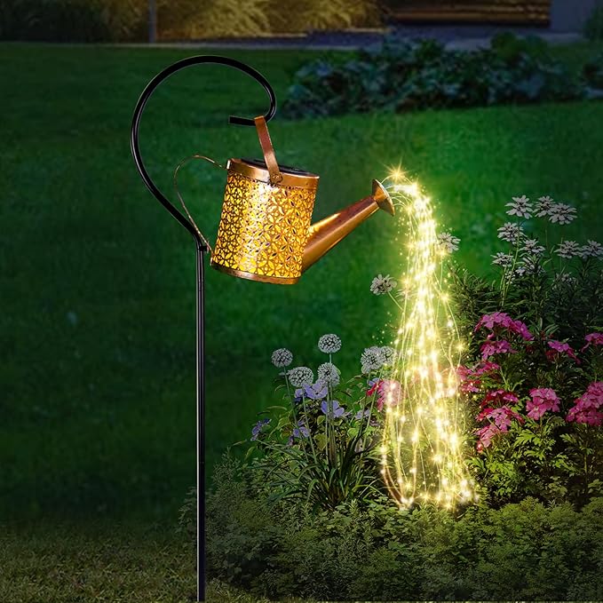 Solar Watering Can Light - Solar Yard Decorations Outdoor,Garden Decor Lights for Yard,IP65 Waterproof Hanging Lantern Lights,Outside Garden Flower Bed Decor Light for Moms Birthday-Ruum Studio Home