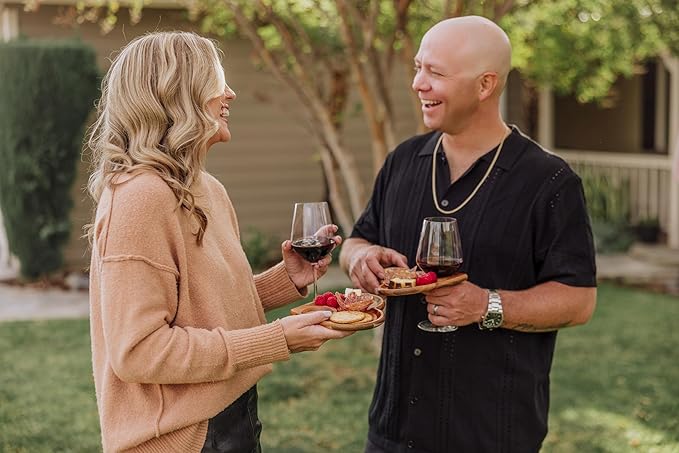 PICNIC TIME Toscana Heart-Shaped Wine Appetizer Trays-Ruum Studio Home
